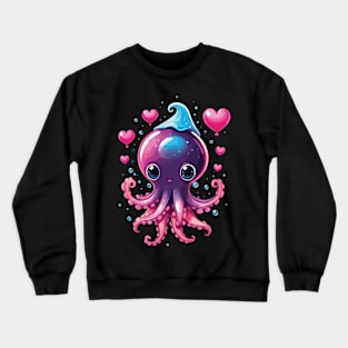 watercolor octopus graphic Crewneck Sweatshirt